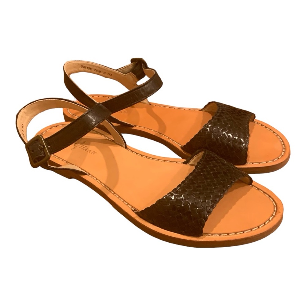 Cole Haan Flat Strappy Sandals - Used - Black -- size 7.5B